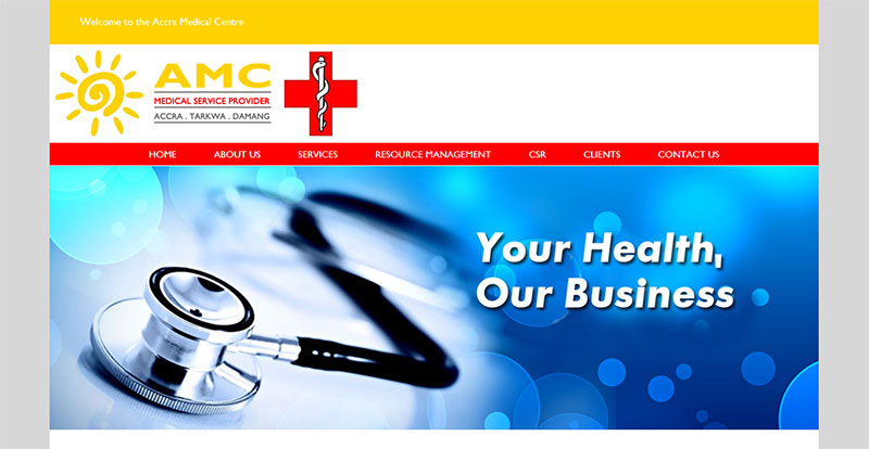 Accra Medical Centre Homepage