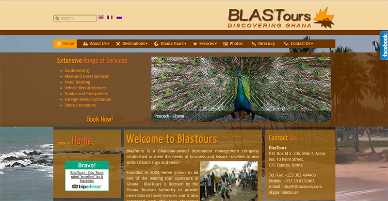 Blastours Homepage